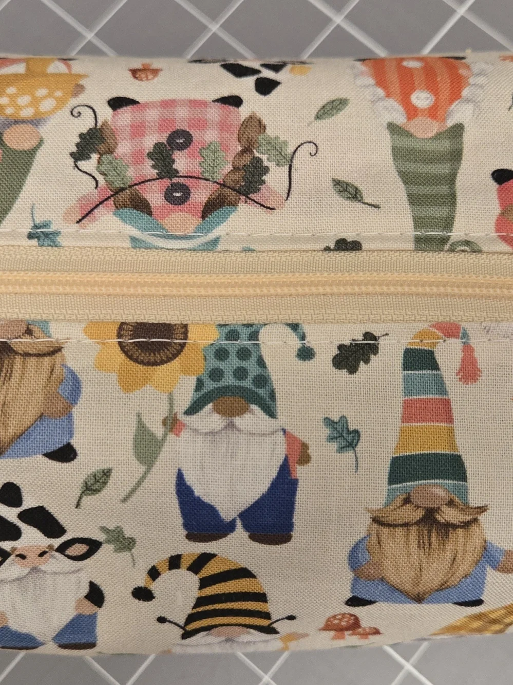 Gnome Print Cosmetic Bag - Cream Multi